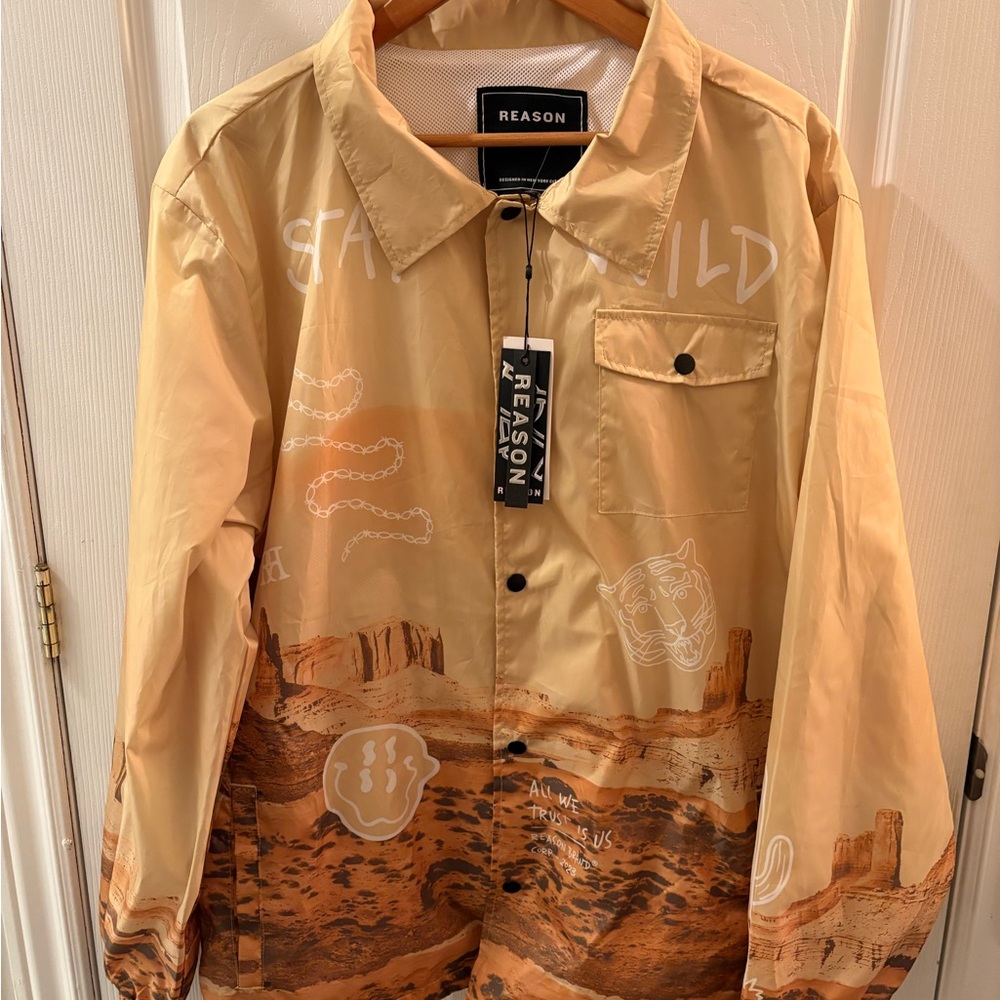 Reason Tan Graphic Jacket